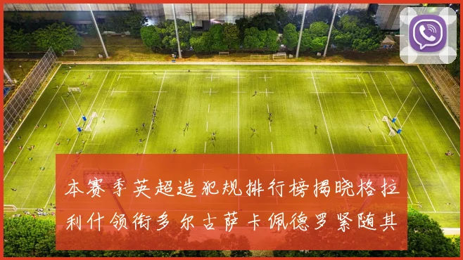 本赛季英超造犯规排行榜揭晓格拉利什领衔多尔古萨卡佩德罗紧随其后